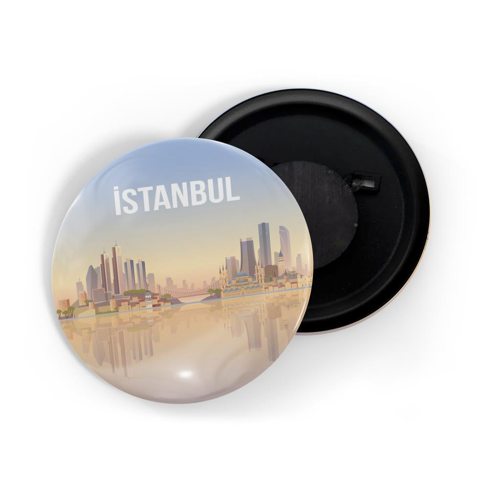 dhcrafts Fridge Magnet Blue Color Places Istanbul Turkey Glossy Finish Design Pack of 1
